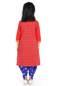 Twisha Stylish Embroidered Top with Dhoti - Red