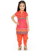 Twisha Stylish Aari work Embroidered Top with Dhoti - Red