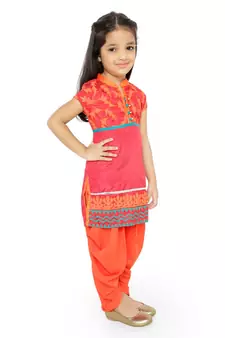 Twisha Stylish Aari work Embroidered Top with Dhoti - Red