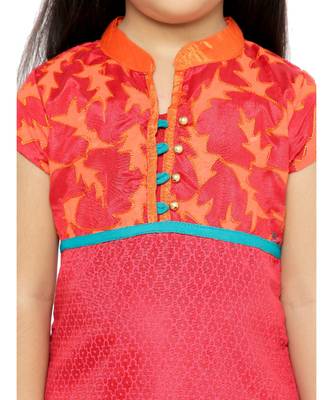 Twisha Stylish Aari work Embroidered Top with Dhoti - Red 4
