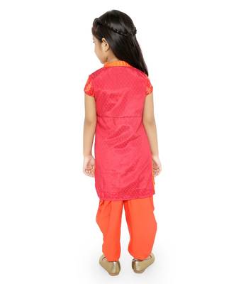 Twisha Stylish Aari work Embroidered Top with Dhoti - Red 5