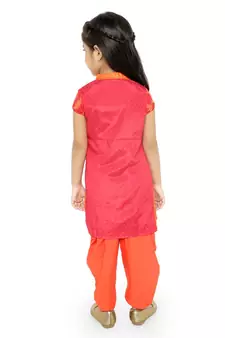 Twisha Stylish Aari work Embroidered Top with Dhoti - Red