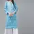 Hand Embroidered Blue Cotton Lucknow Chikankari Women Kurta
