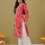 Hand Embroidered Pink Cotton Lucknowi Chikan Women Kurta