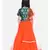 green Jacquard Top with Net Lehenga