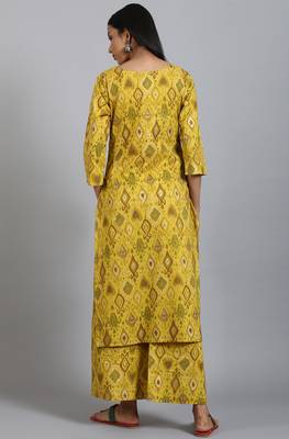 Yellow ikat cotton salwar 2