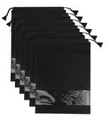 atorakushon   Fabric Shoe Cover Travelling Storage Bag Footwear Wardrobe Organizer Pouch Pack of 6 (black)