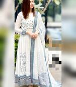 Cotton printed ethnic anarkali style kurti with dupatta