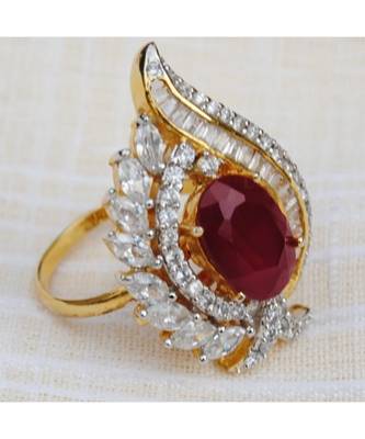 Ruby Diamond Cocktail Ring 1