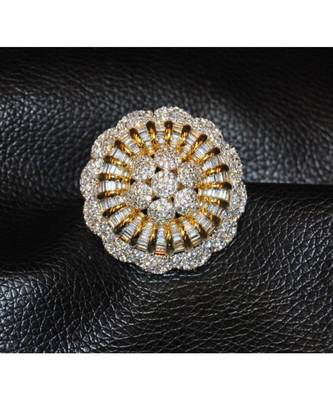 Floral Two Tone Semi Precious Diamond Cocktail Ring 1