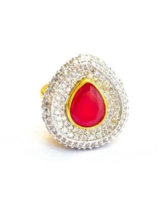 Ruby Diamond Cocktail Ring 1