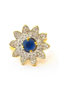Sapphire Diamond Cocktail Ring