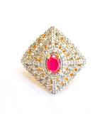 Modern Ruby Diamond Cocktail Ring