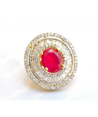 Ruby Diamond Cocktail Ring 1