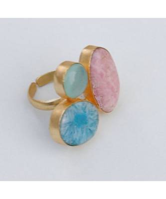 Multi Color Gemstone Cocktail Ring 1