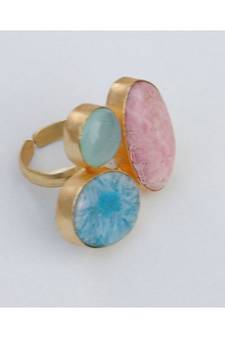 Multi Color Gemstone Cocktail Ring