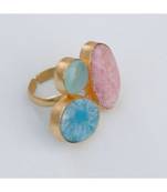 Multi Color Gemstone Cocktail Ring