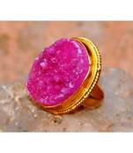Pink Druzy Cocktail Ring