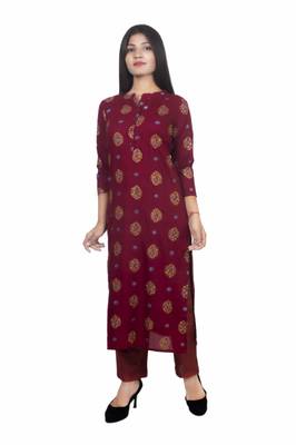 18 Forever V R For U Women Rayon Hand Work Embroidery Kurta With Palazzo Set  1