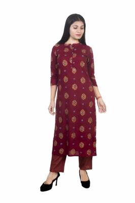 18 Forever V R For U Women Rayon Hand Work Embroidery Kurta With Palazzo Set  5