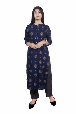 18 Forever V R For U Women Rayon Hand Work Embroidery Kurta With Palazzo Set 1