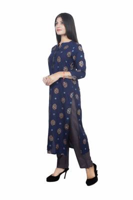 18 Forever V R For U Women Rayon Hand Work Embroidery Kurta With Palazzo Set 3