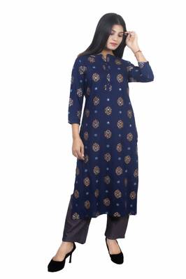 18 Forever V R For U Women Rayon Hand Work Embroidery Kurta With Palazzo Set 5