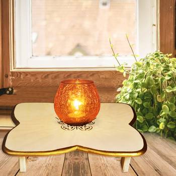 Diwali Christmas Decoration Wooden Chowki Pata Patla Coffee Table 5