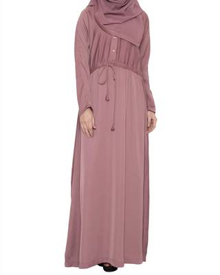 Bisma  Dress Like Abaya  Puce Pink 1