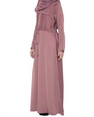 Bisma  Dress Like Abaya  Puce Pink 2
