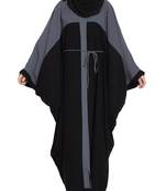 Dual Color Front Open Kaftan With Belt-Not An Abaya