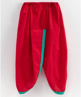 Front Open Full Sleeve Infant Dhoti Kurta-Green 2