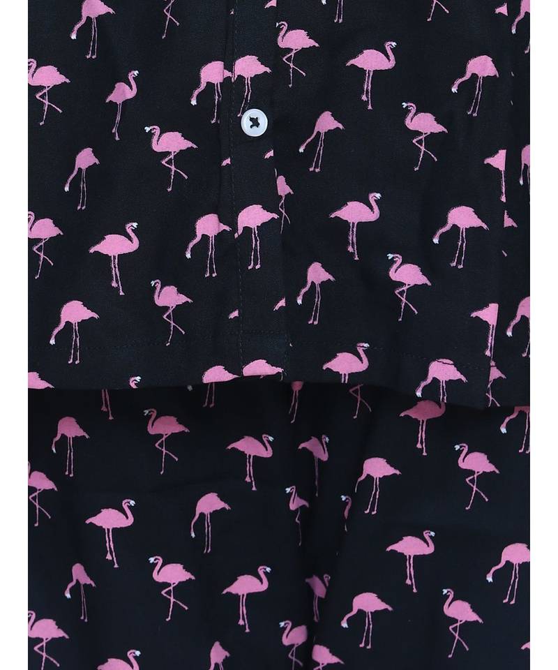 Girls Full Sleeve Printed Night Suit-Navy Blue