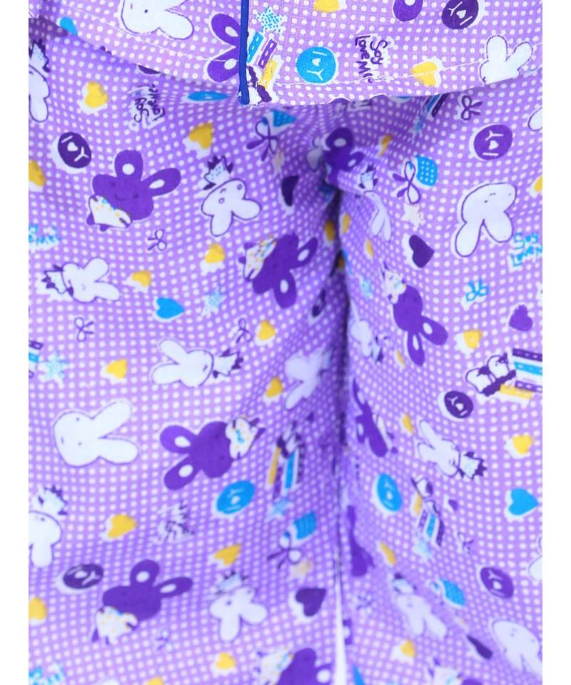 Boys Full Sleeve Printed Night Suit- Purple