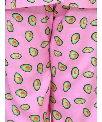 Girls Full Sleeve Printed Night Suit- Pink 5