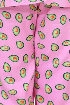 Girls Full Sleeve Printed Night Suit- Pink