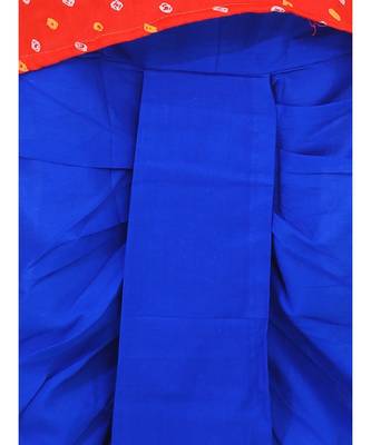 Boys Bandhani Full Sleeve Kurta Dhoti- Orange 5