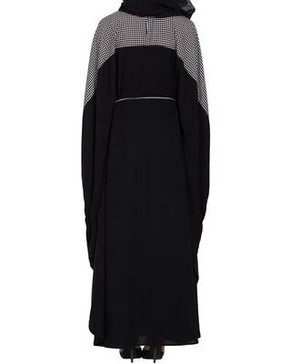 Dual Color Kaftan With Designer Sleeves & Belt-Not An Abaya 5