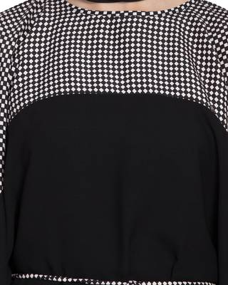 Dual Color Kaftan With Designer Sleeves & Belt-Not An Abaya 6
