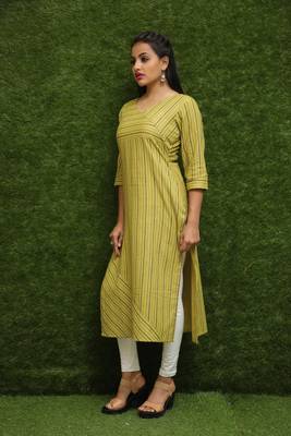 Women Yellow Kurti For Girls  3
