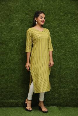 Women Yellow Kurti For Girls  4