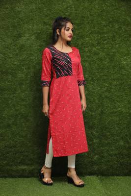 Women Red Readymade Kurti  4