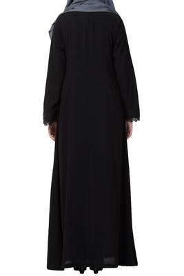Modest Dress With Extra Layer and Lace work 4
