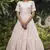 Pink thread embroidery cotton Designer gown