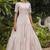 Pink thread embroidery cotton Designer gown