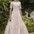 Pink thread embroidery cotton Designer gown