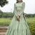 Light-green thread embroidery cotton Designer gown