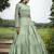 Light-green thread embroidery cotton Designer gown