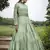 Light-green thread embroidery cotton Designer gown