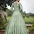 Light-green thread embroidery cotton Designer gown